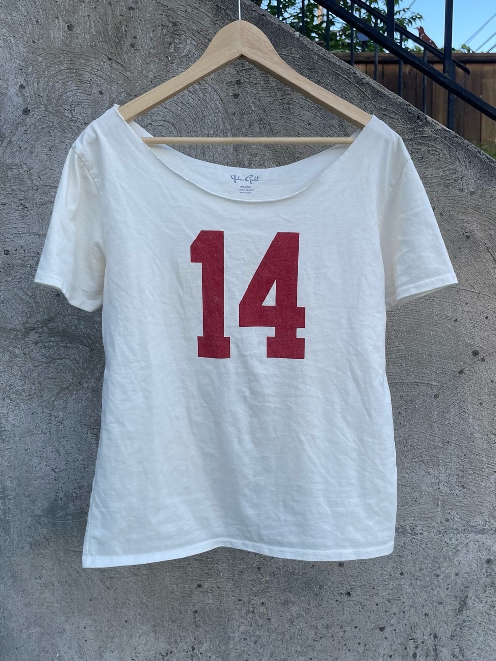 John Galt Brandy Melville #14 off the shoulder tee